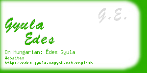 gyula edes business card