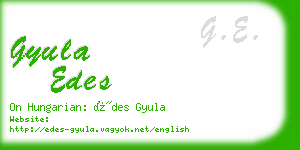 gyula edes business card